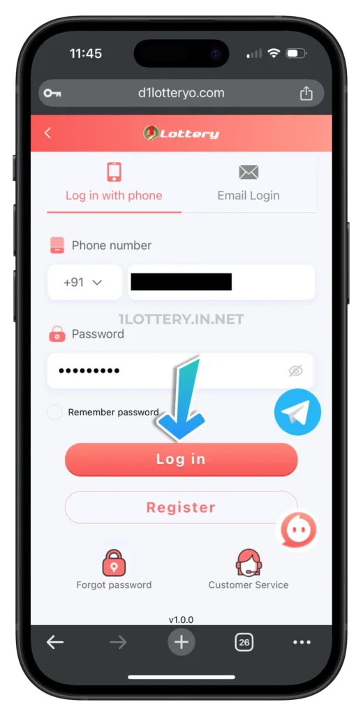1lottery-login